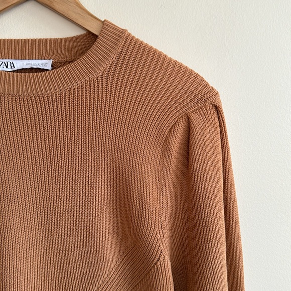 ZARA knit puff sleeve sweater . - Picture 5 of 8
